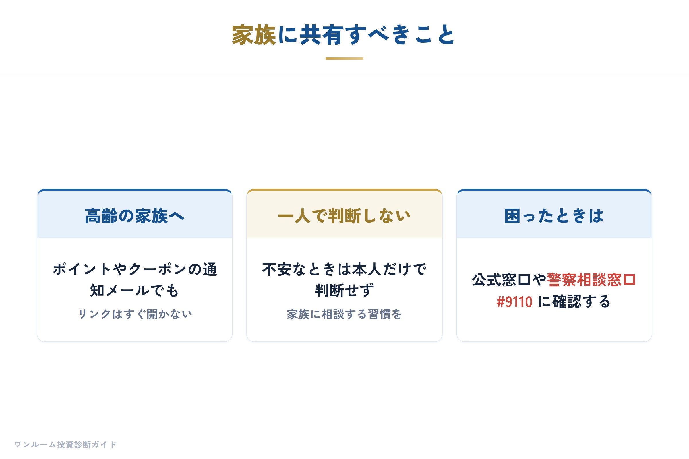 家族に共有すべきこと