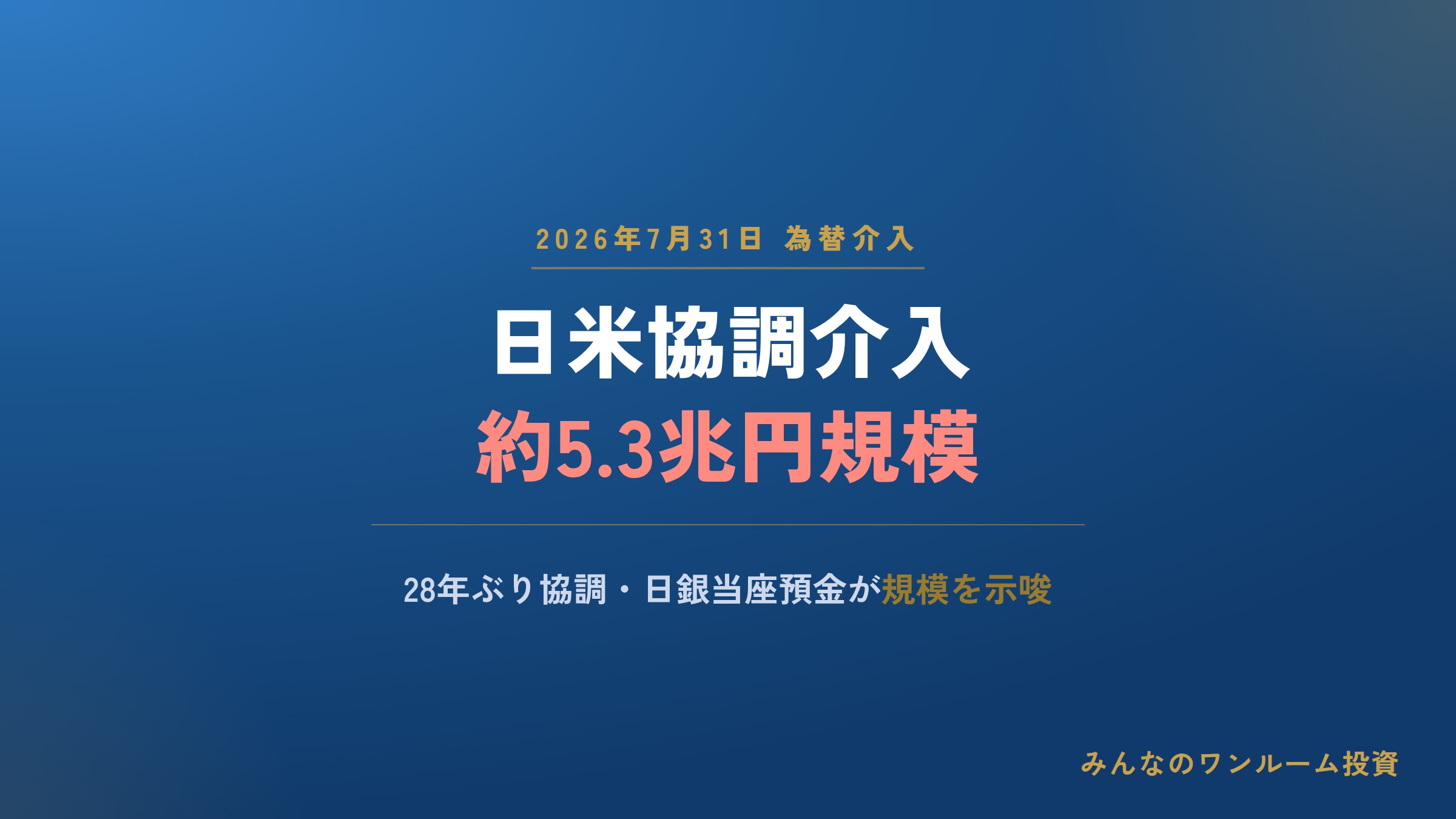 7月31日の円買い介入、規模は約5.3兆円か　日銀当座預金が示唆